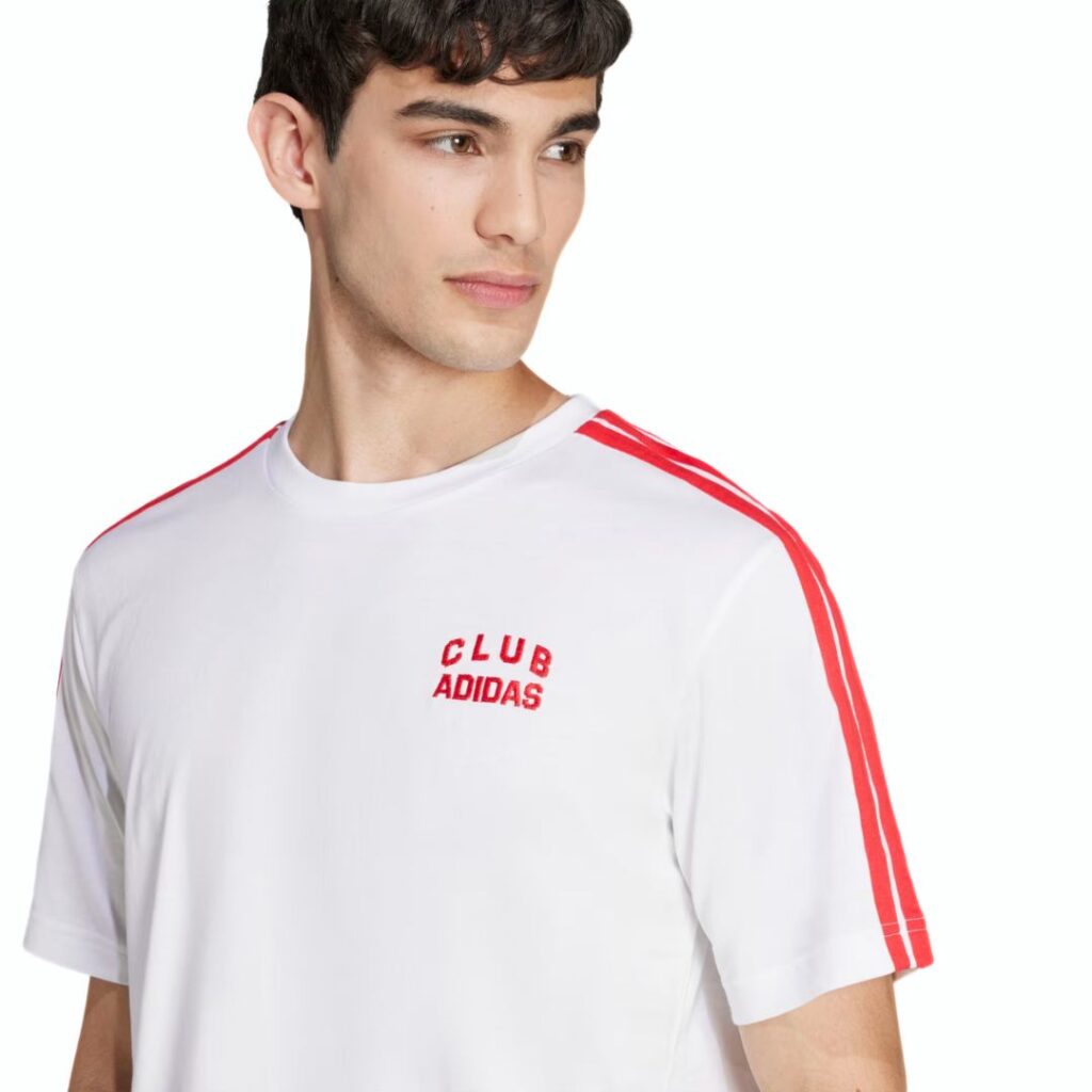Adidas T-shirt Collegiate Club Graphic - White/Red - immagine 3