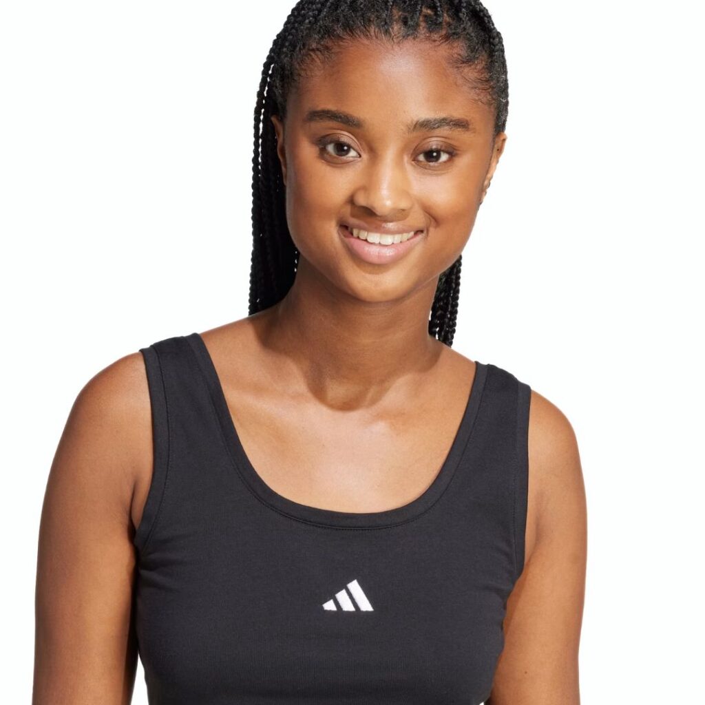 Adidas Top Small Logo Future Icons - Black/White - immagine 4