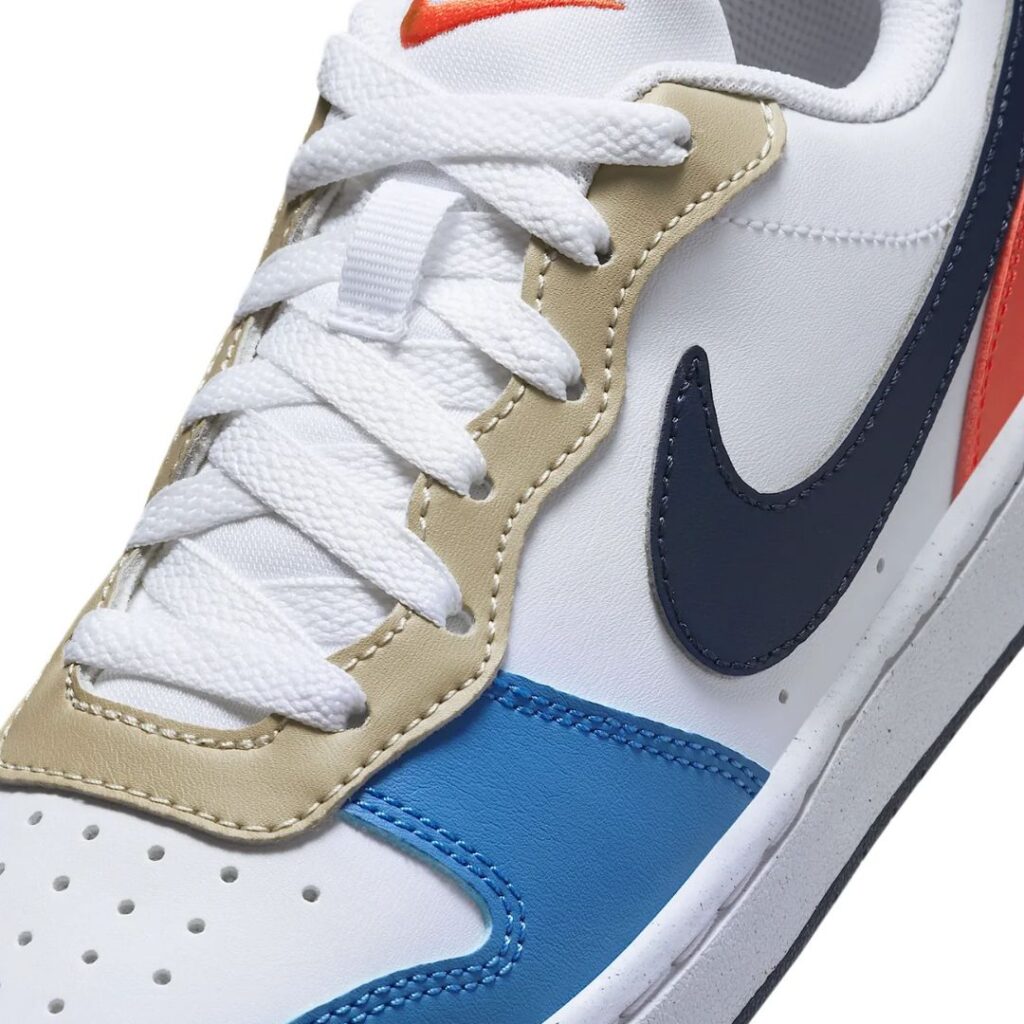Nike Court Borough Low Recraft (gs) - White/Red/Blue/Thunder Blue - immagine 4