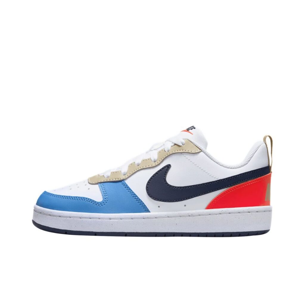 Nike Court Borough Low Recraft (gs) - White/Red/Blue/Thunder Blue - immagine 2