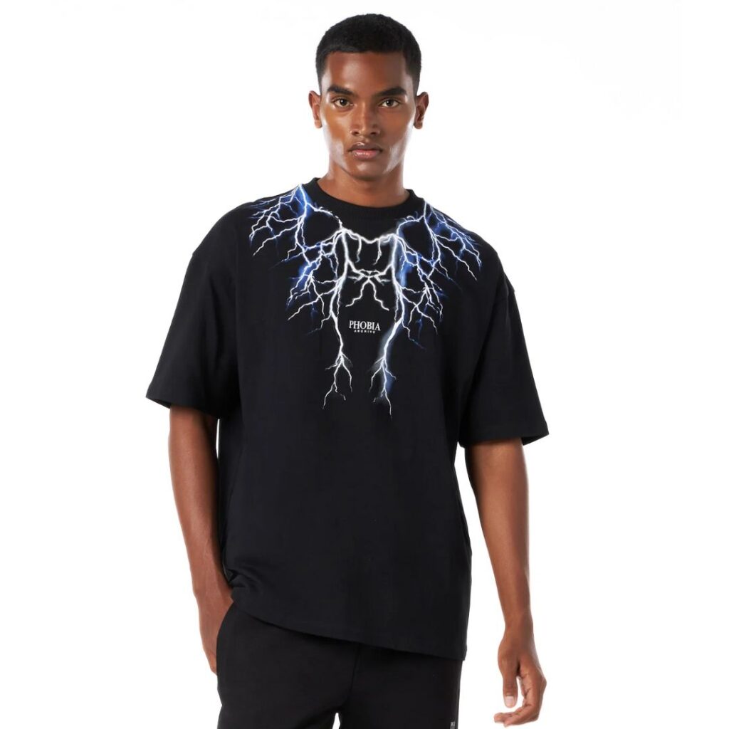 Phobia T-Shirt Lightning - Black/Blue/Grey