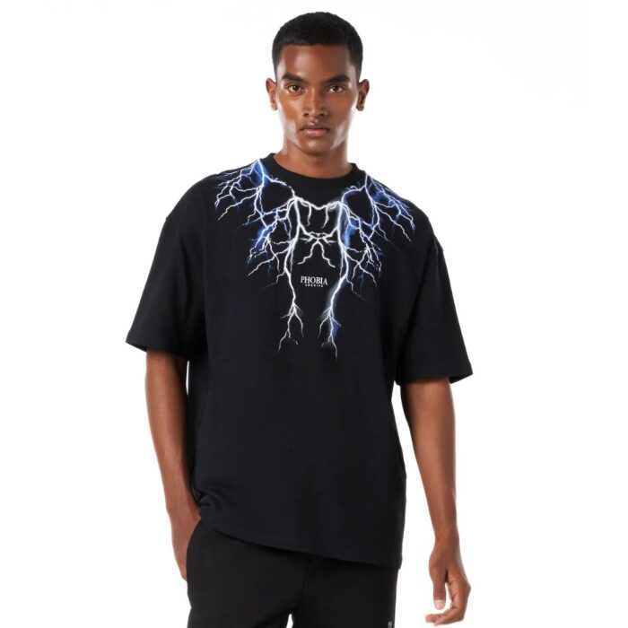 Phobia T-Shirt Lightning - Black/Blue/Grey
