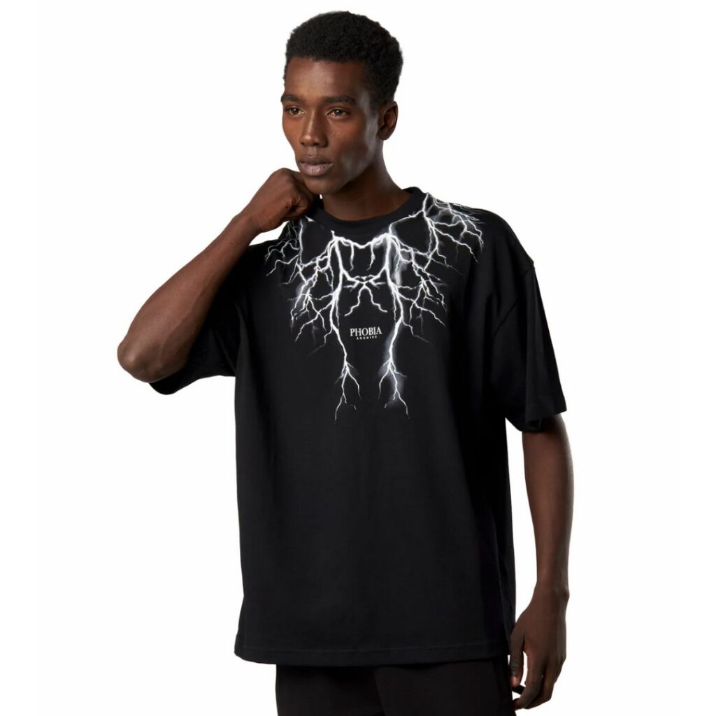 Phobia T-Shirt Lightning - Black/Gray