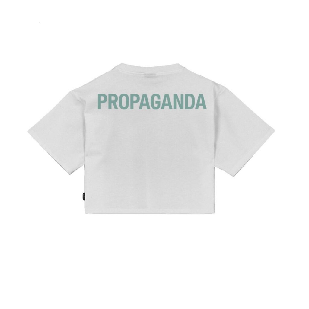 Propaganda T-Shirt Cropped Logo - White - immagine 2