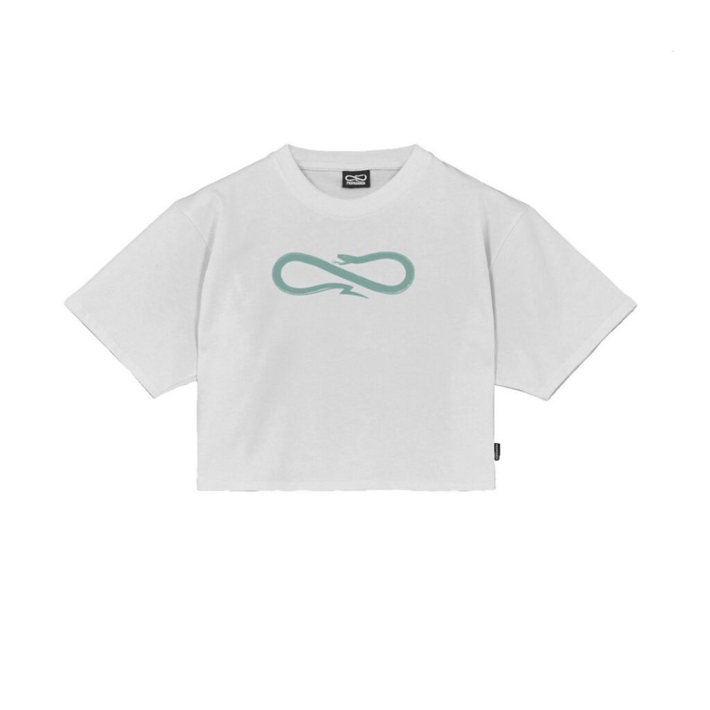 Propaganda T-Shirt Cropped Logo - White