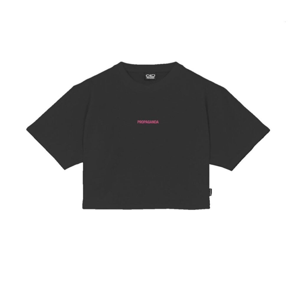 Propaganda T-Shirt Cropped Ribs - Black