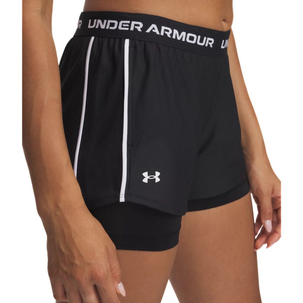 Under armour Shorts Tech™ Play Up 2 in 1 - Black/White - immagine 2