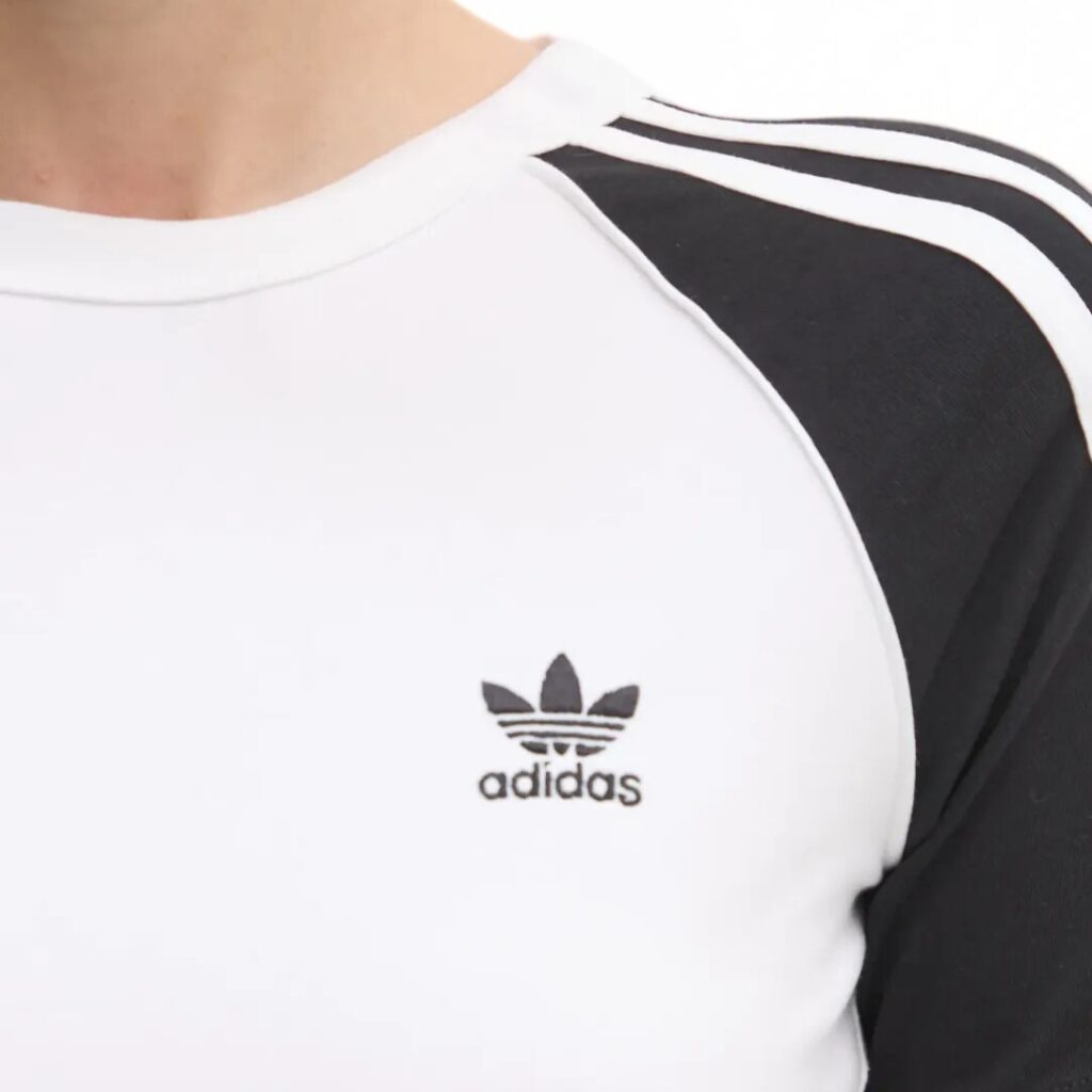 Adidas Abito Raglan 3-Stripes - White/Black - immagine 4