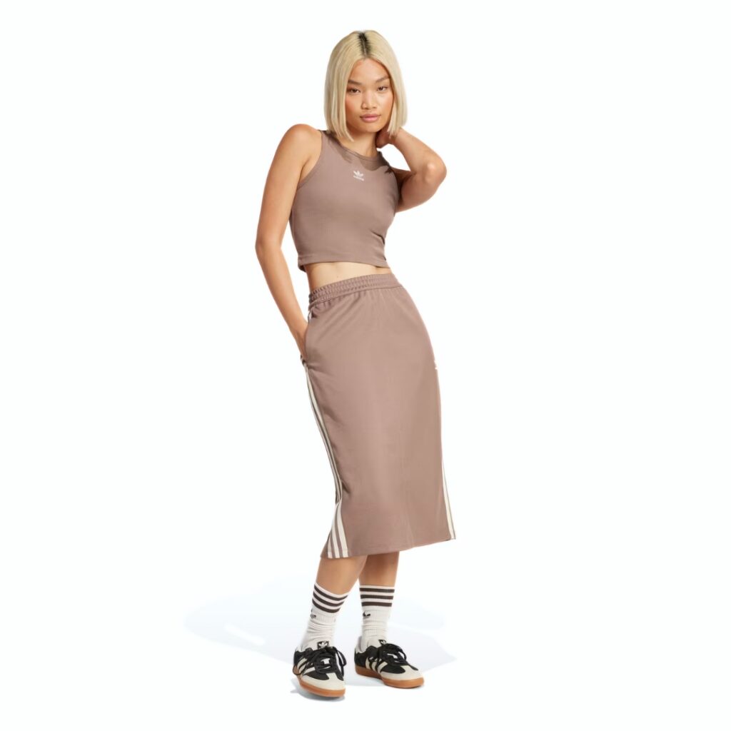 Adidas Canotta Essentials Ribbed - Trace Brown - immagine 4