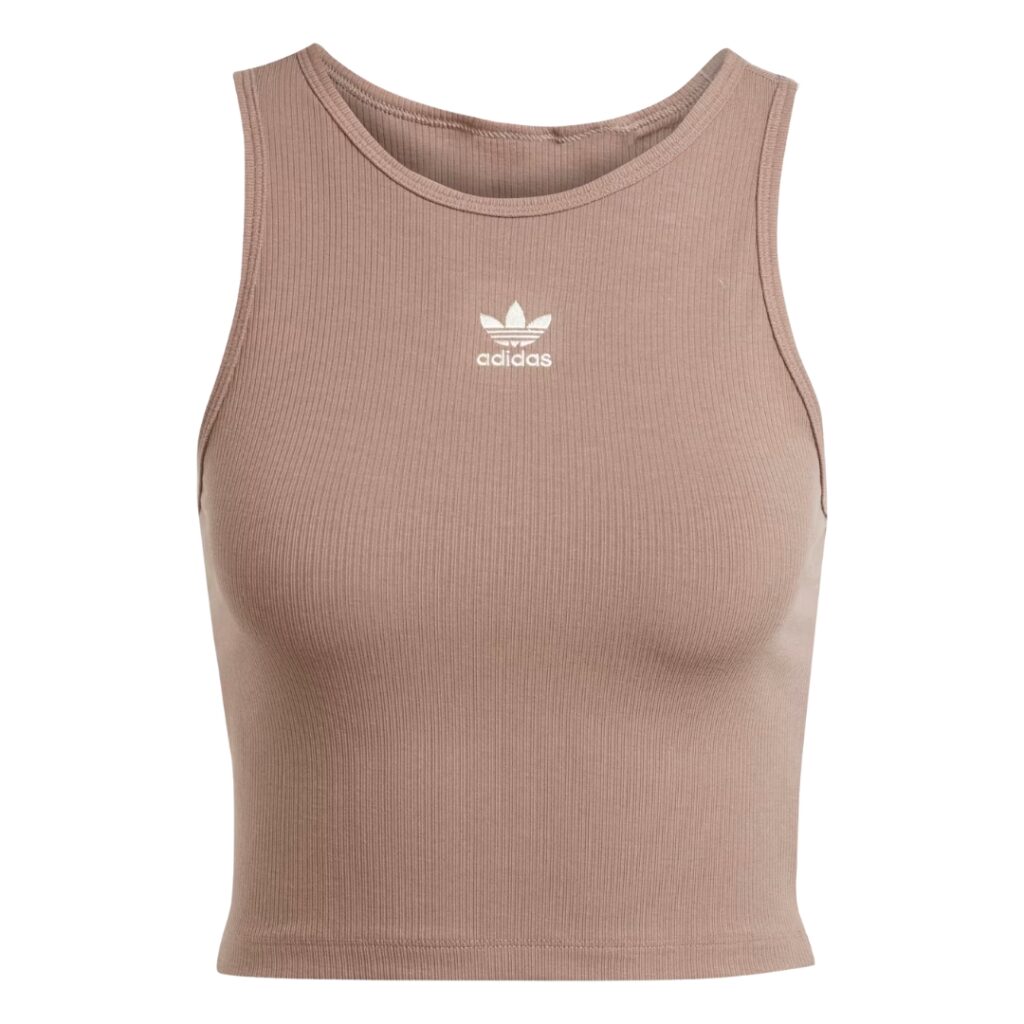 Adidas Canotta Essentials Ribbed - Trace Brown - immagine 6