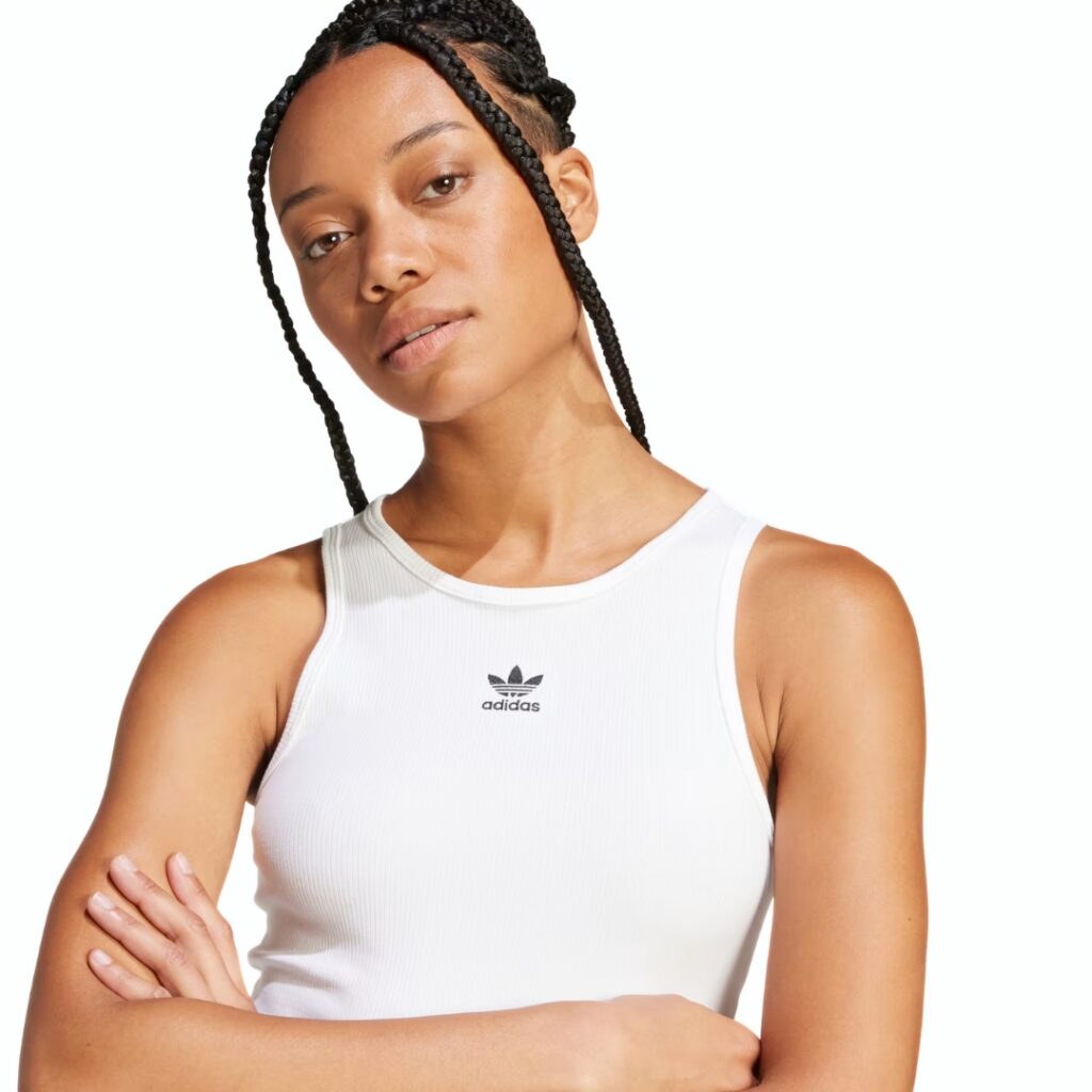 Adidas Canotta Essentials Ribbed - White - immagine 2