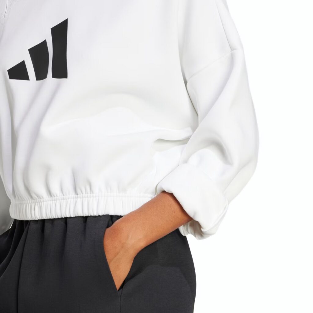 Adidas Felpa Con Cappuccio Future Icons 3 Bar Logo - White - immagine 3