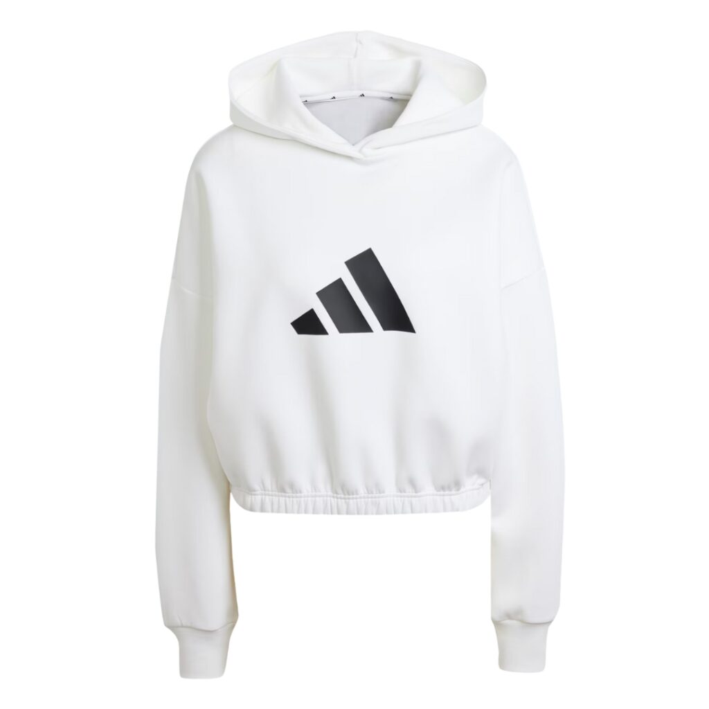Adidas Felpa Con Cappuccio Future Icons 3 Bar Logo - White - immagine 5