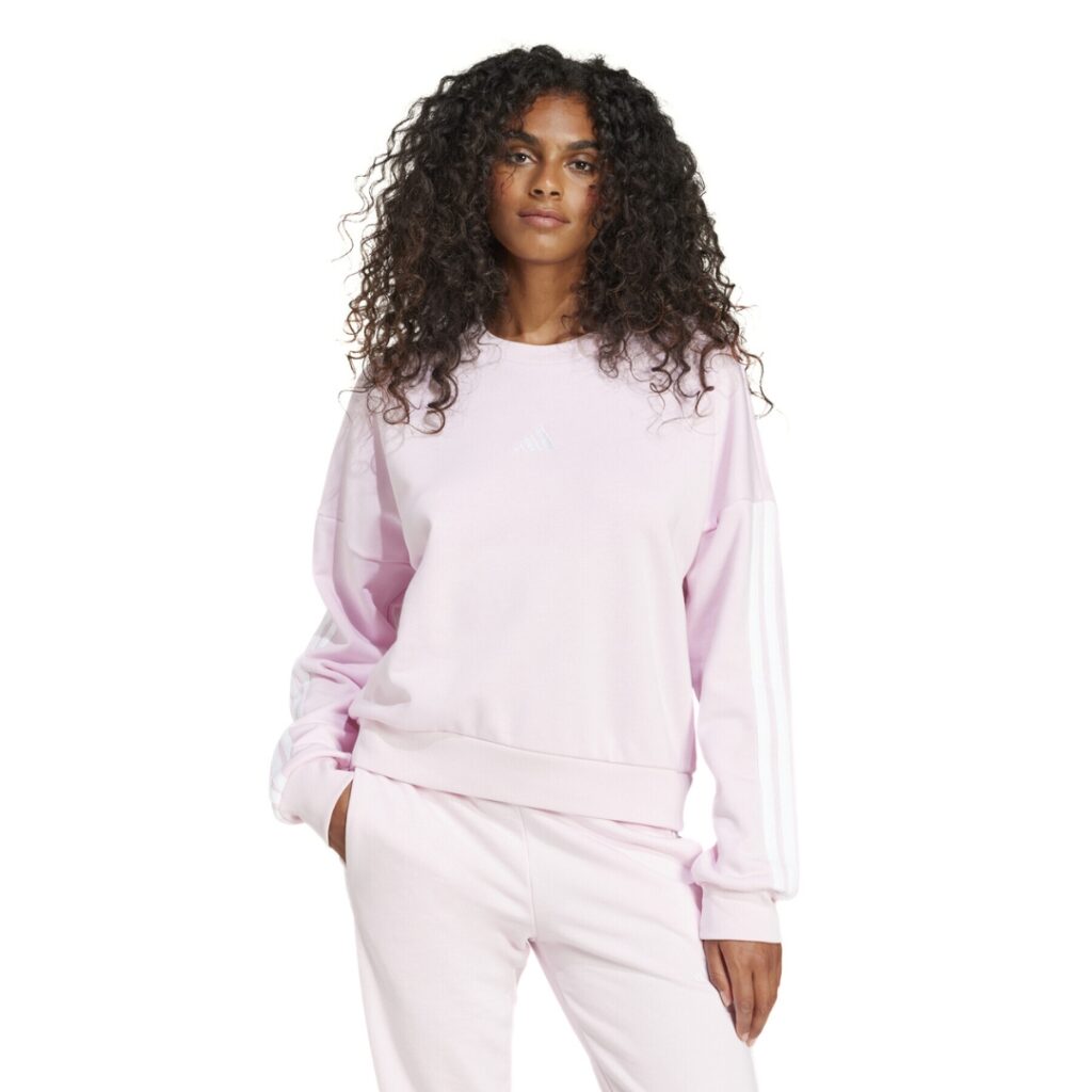 Adidas Felpa Essentials 3-Stripes - Clear Pink/White