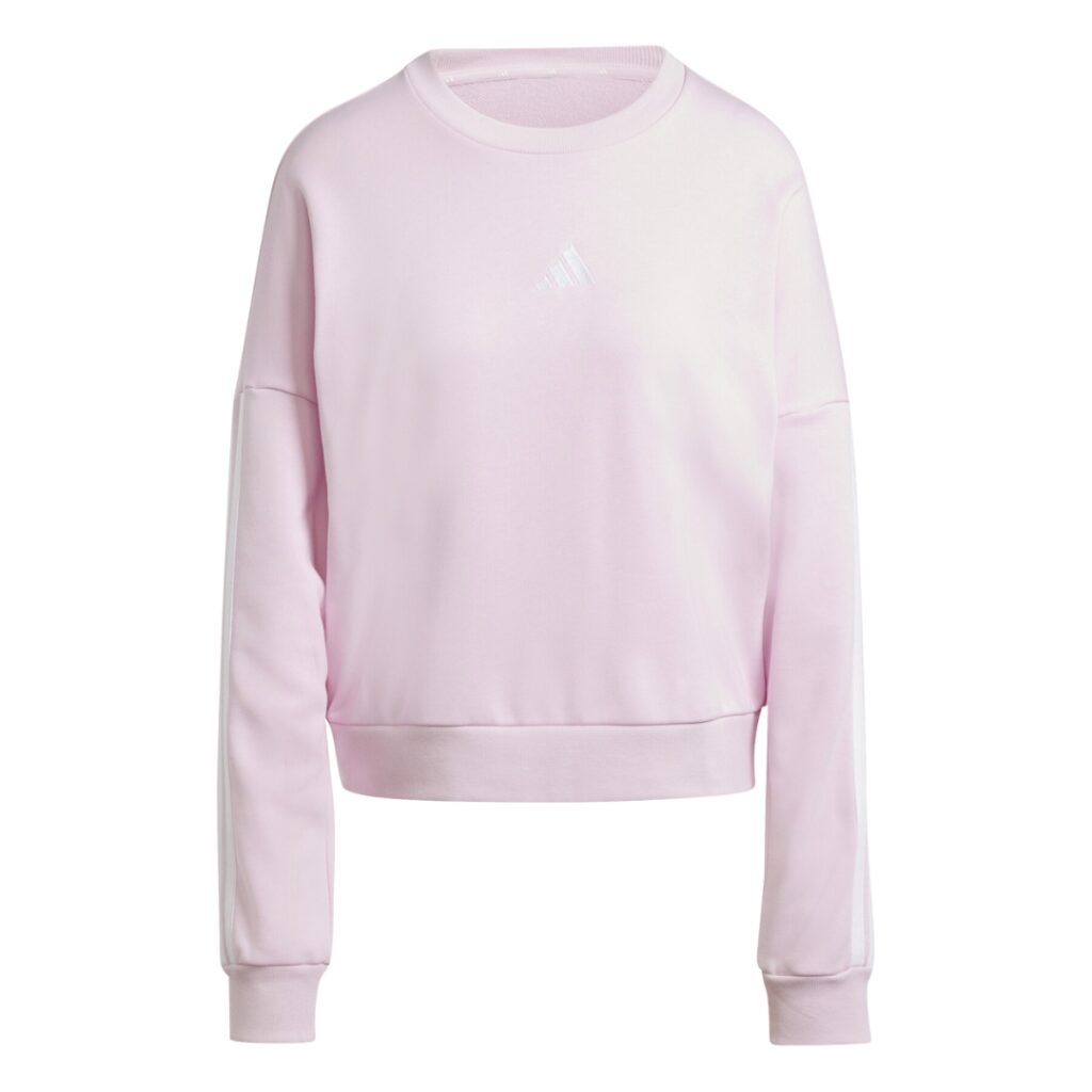Adidas Felpa Essentials 3-Stripes - Clear Pink/White - immagine 5