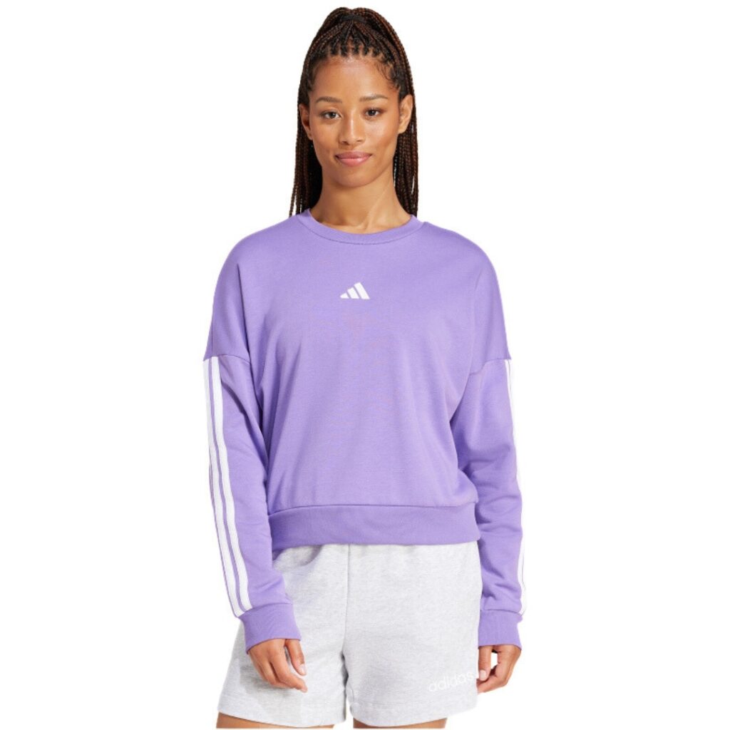 Adidas Felpa Essentials 3-Stripes - Purple/White