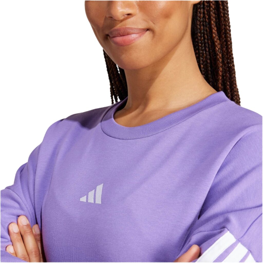 Adidas Felpa Essentials 3-Stripes - Purple/White - immagine 3
