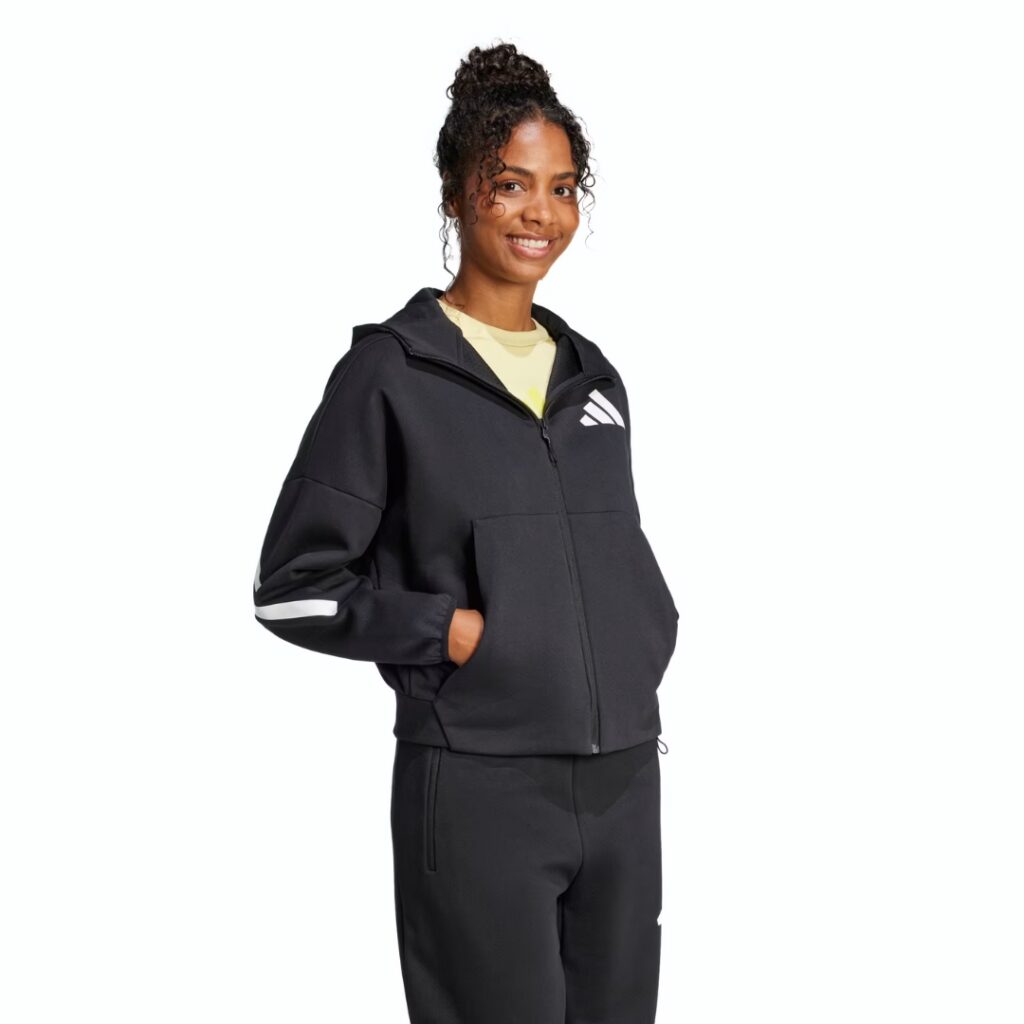 Adidas Felpa Z.N.E. Full-Zip - Black/White - immagine 2