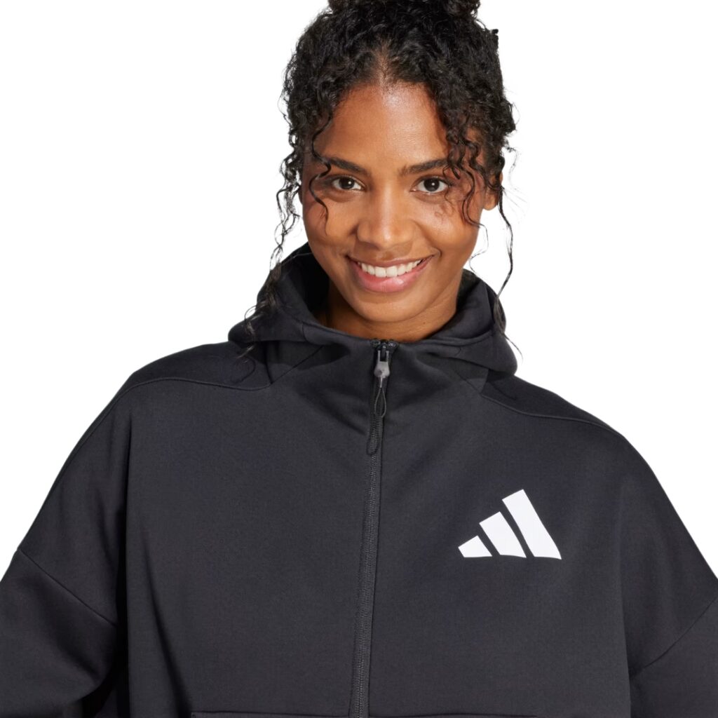 Adidas Felpa Z.N.E. Full-Zip - Black/White - immagine 4