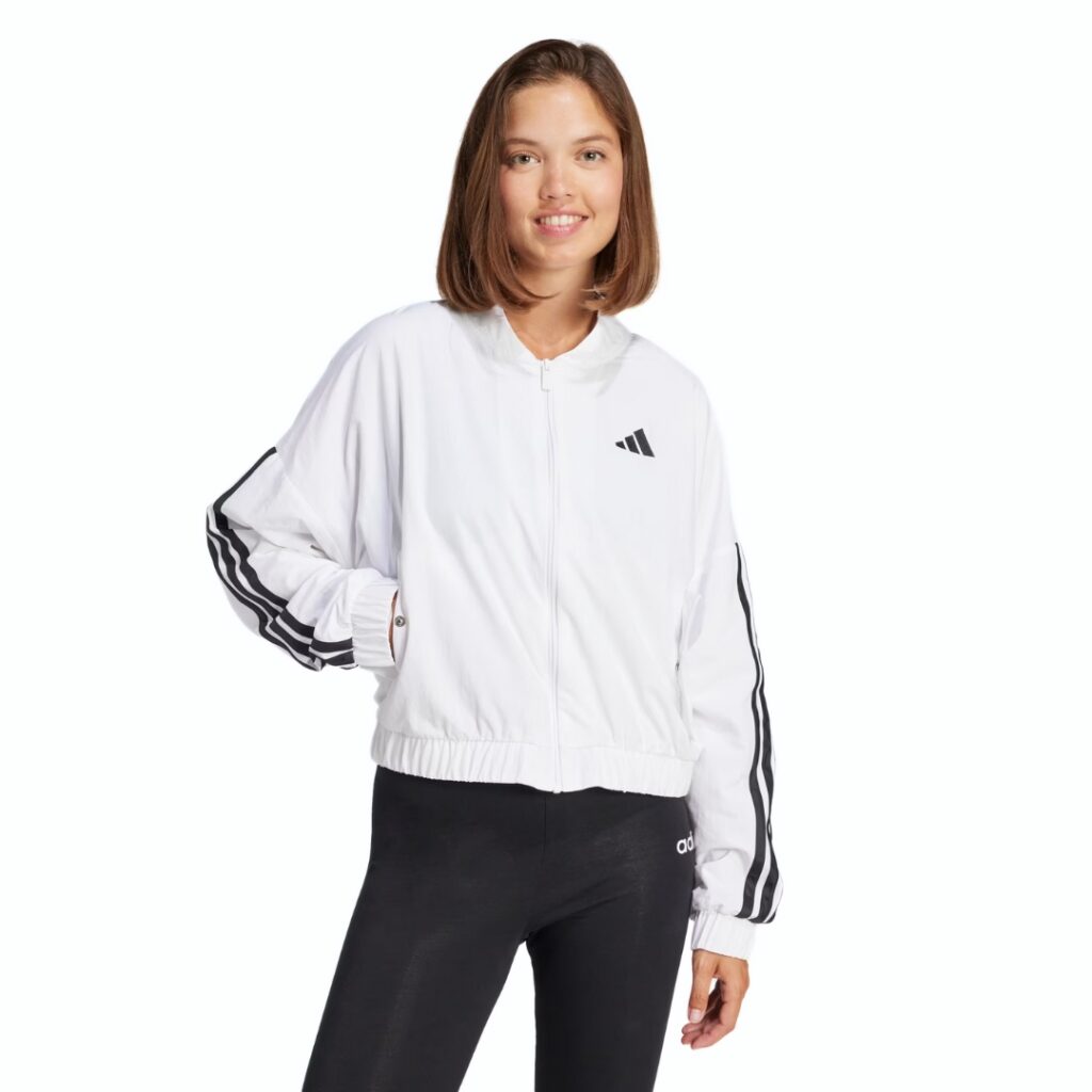 Adidas Giacca Bomber Woven 3-Stripes - White/Black