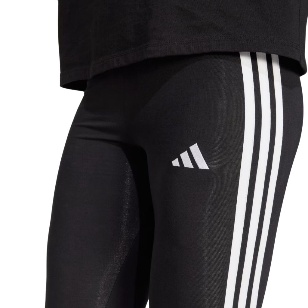 Adidas Leggings Essentials 3-Stripes - Black/White - immagine 5