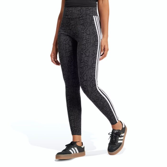 Adidas Leggings Snakeskin 3-Stripes - Black/Multicolor