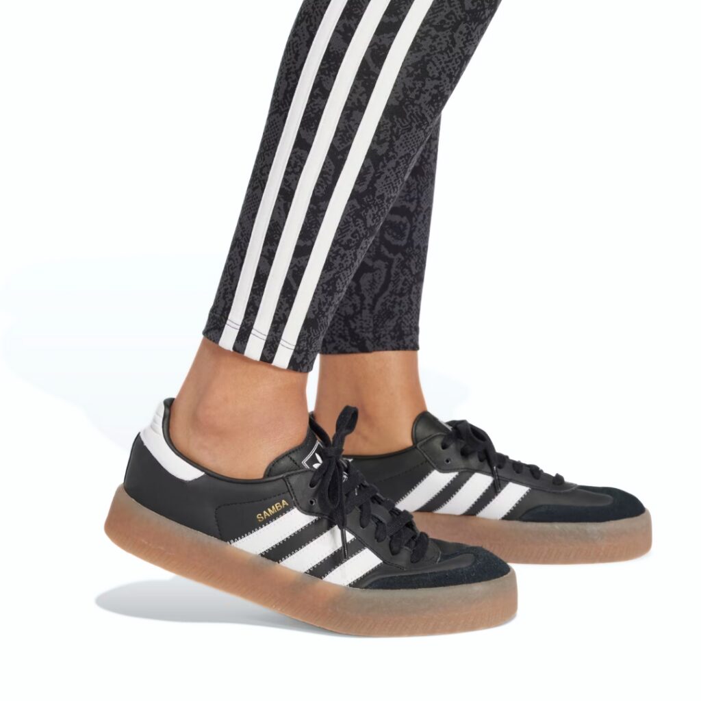 Adidas Leggings Snakeskin 3-Stripes - Black/Multicolor - immagine 3