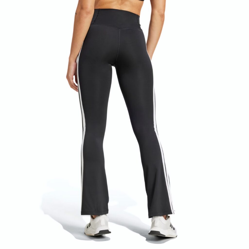 Adidas Leggings Svasati 3-Stripes Optime - Black/White - immagine 2