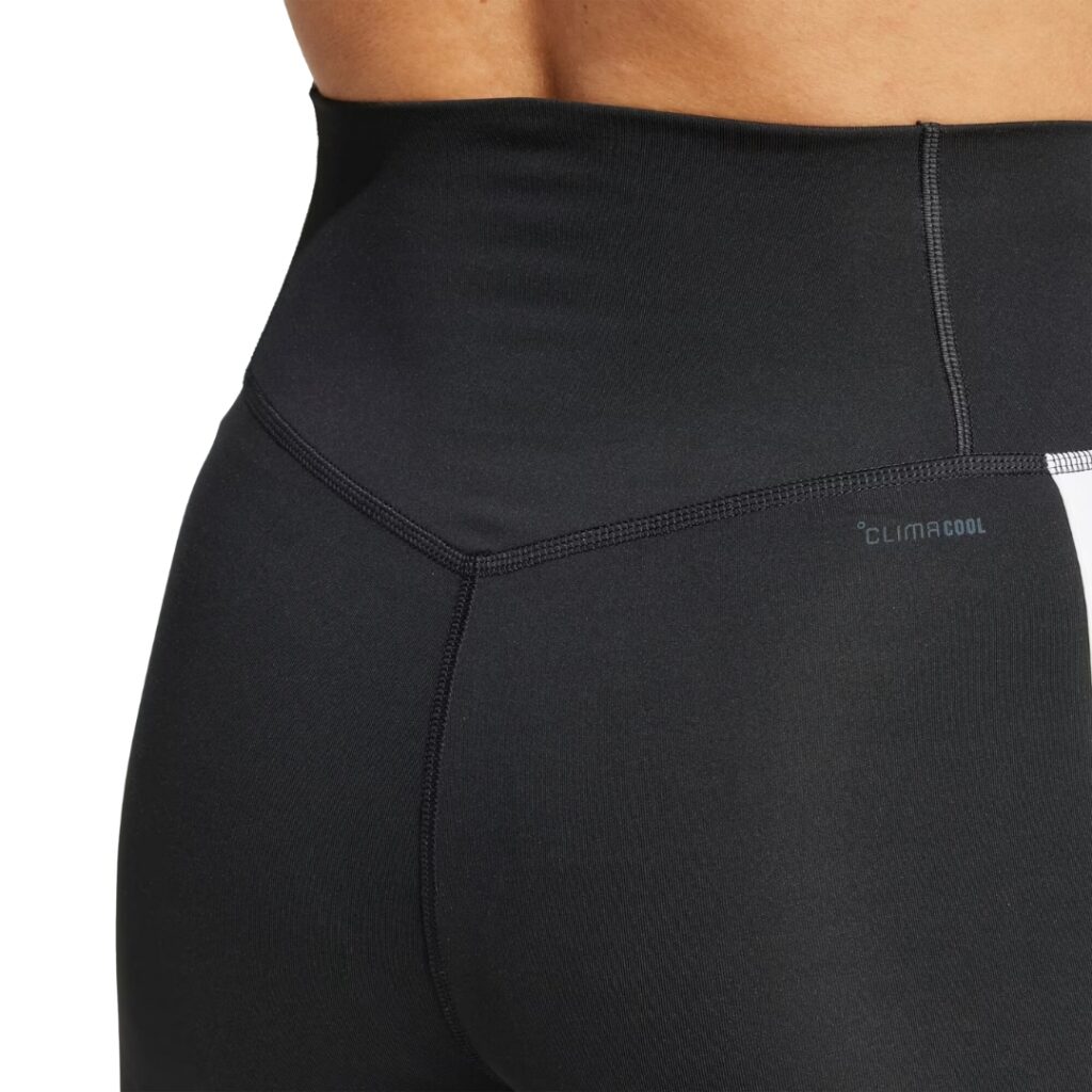 Adidas Leggings Svasati 3-Stripes Optime - Black/White - immagine 4