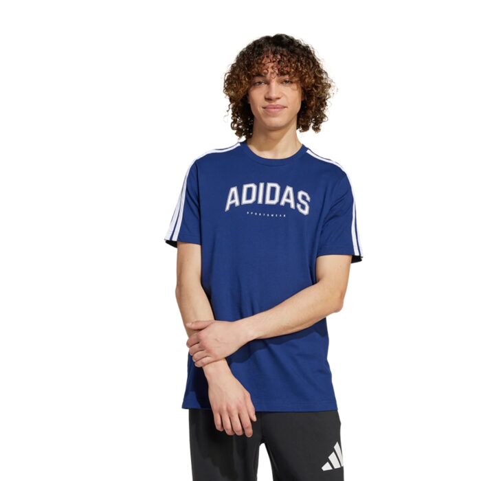 Adidas T-Shirt Collegiate Graphic - Dark Blue