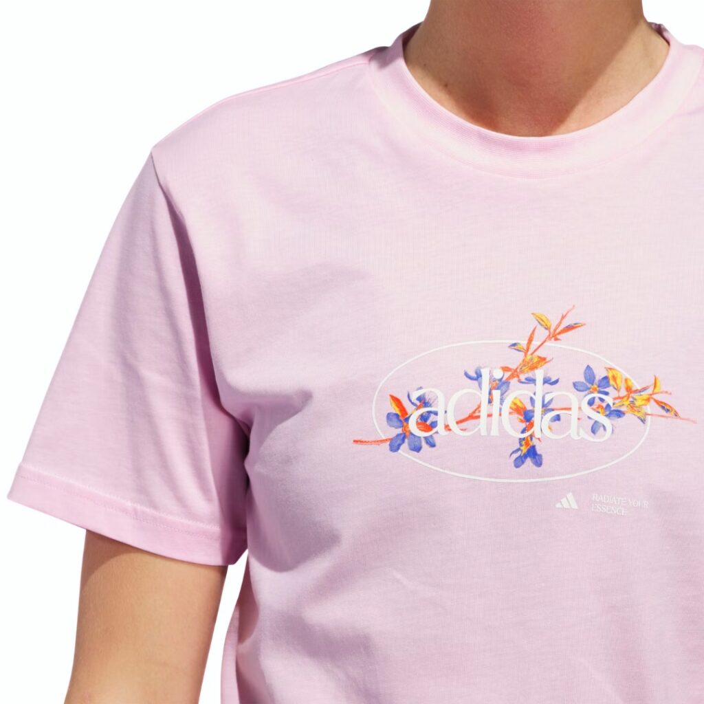 Adidas T-Shirt Floral - Light Orchid - immagine 2