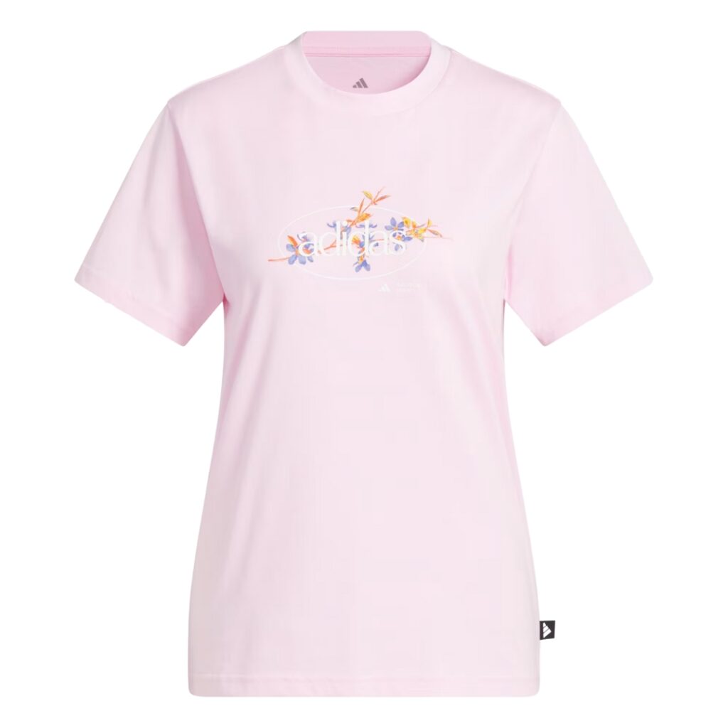 Adidas T-Shirt Floral - Light Orchid - immagine 5