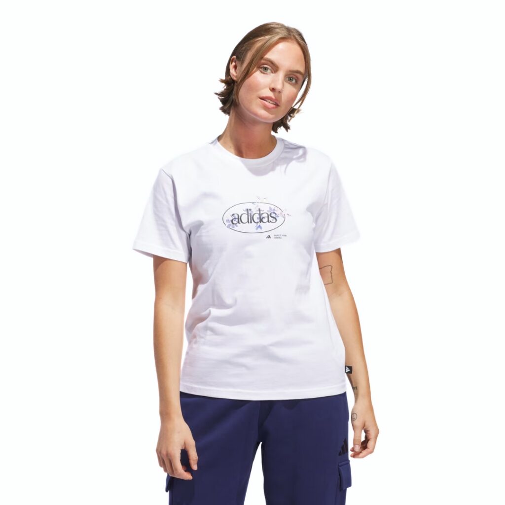 Adidas T-Shirt Floral - White