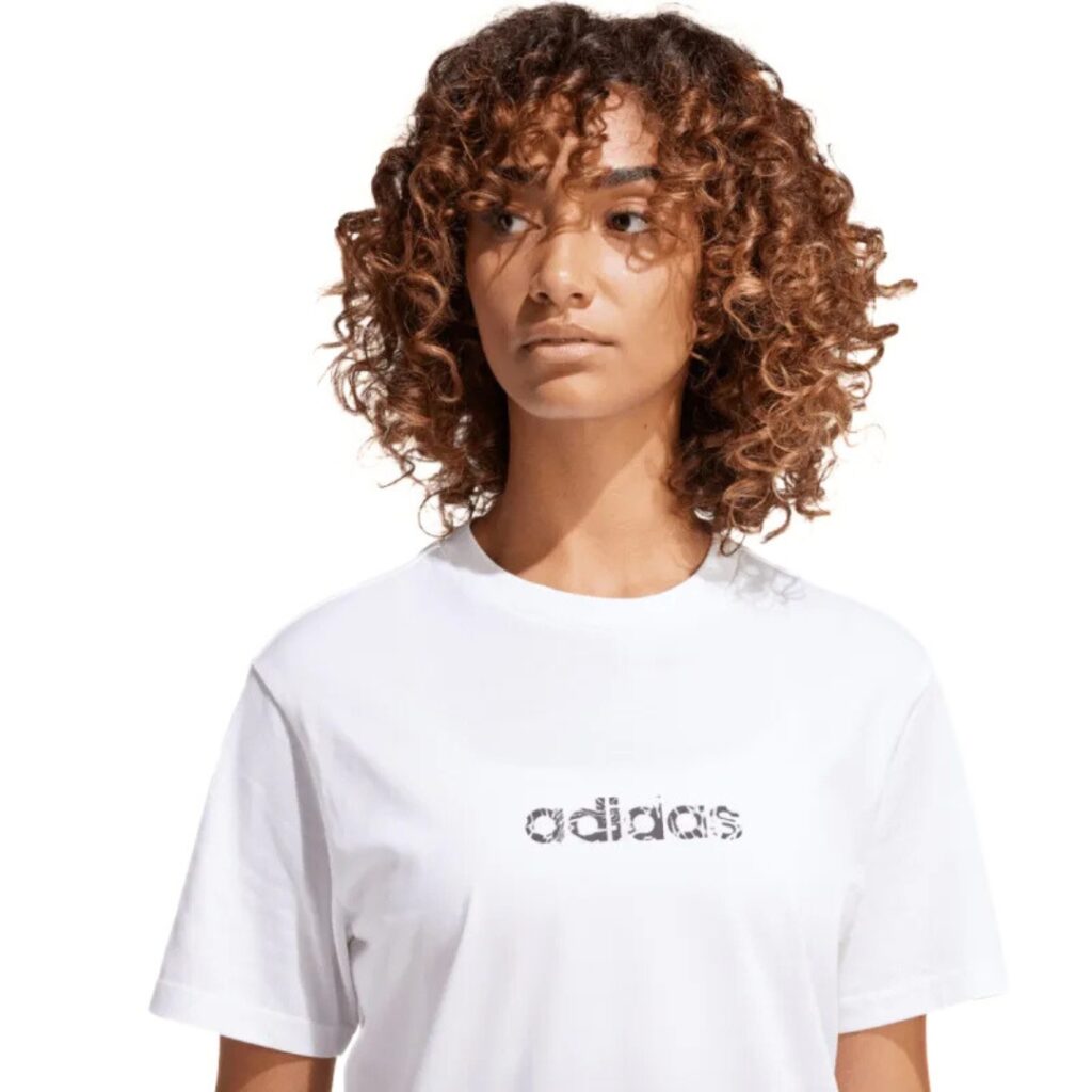 Adidas T-Shirt Linear Logo Camo - White - immagine 2