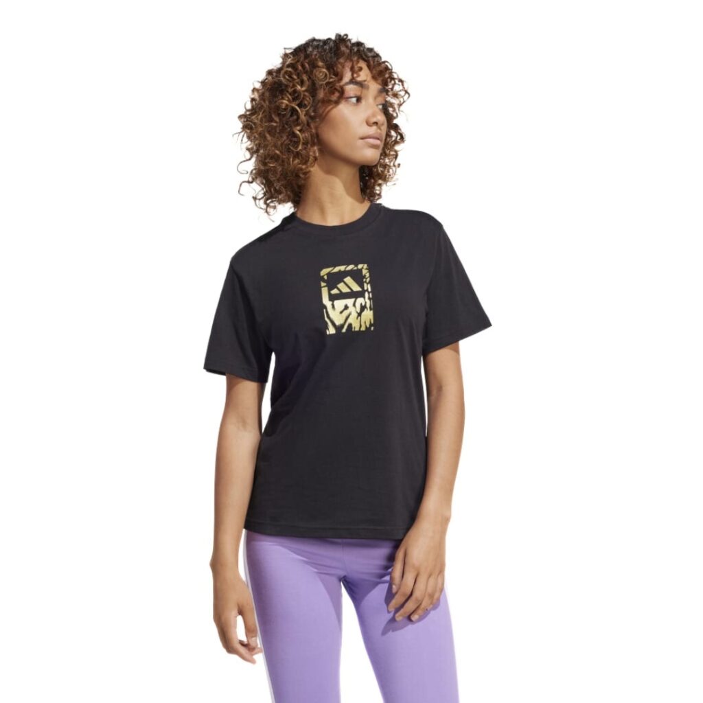 Adidas T-Shirt Tech Metallic Graphic - Black/Gold