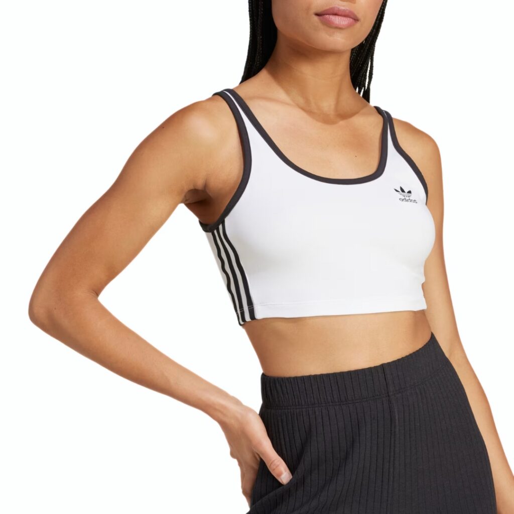 Adidas Top Adicolor 3-Stripes - White/Black - immagine 2