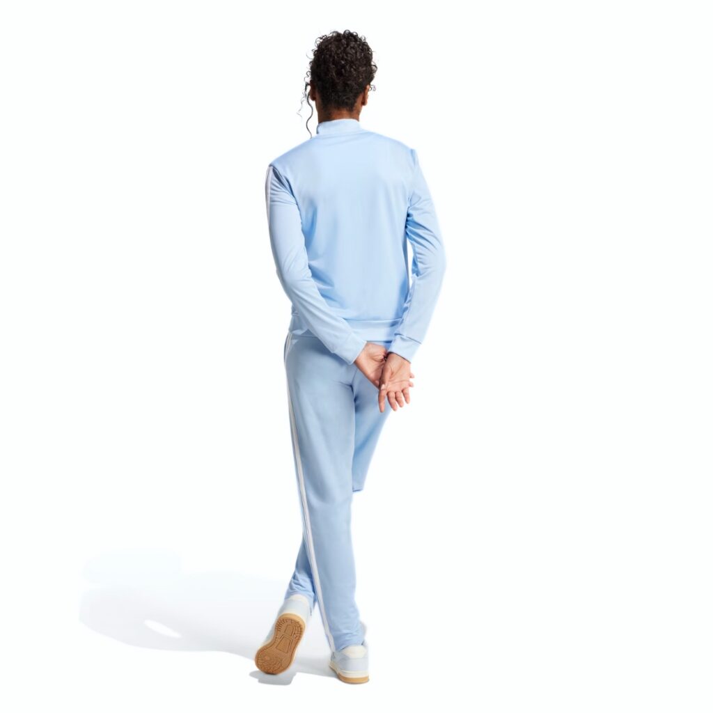 Adidas Tuta Essentials 3-Stripes - Glow Blue - immagine 2