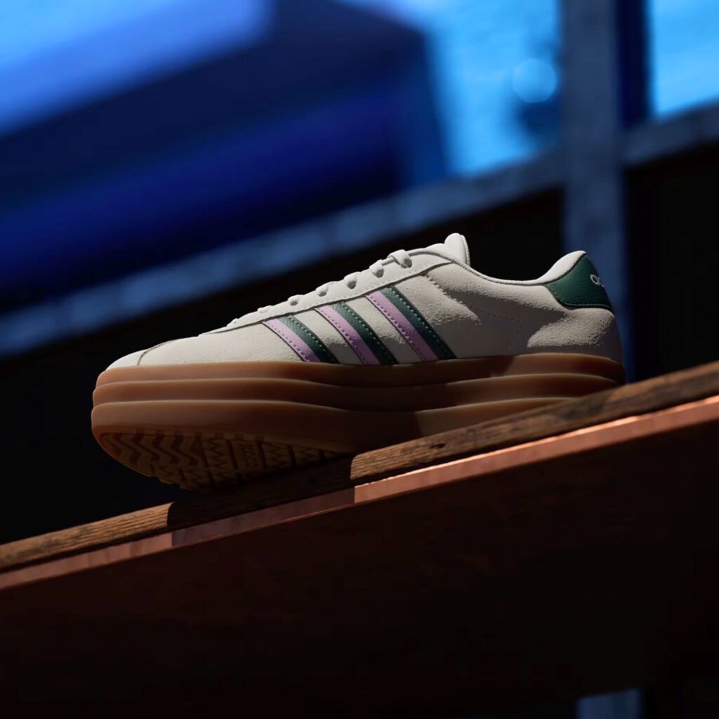 Adidas VL Court Bold - Off White/Collegiate Green/Bliss Lilac - immagine 5