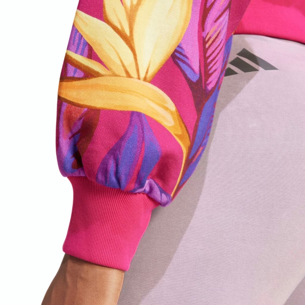 Adidas x Farm Rio Felpa con cappuccio - Bold Pink/Yellow/Lucid Fuchsia - immagine 4