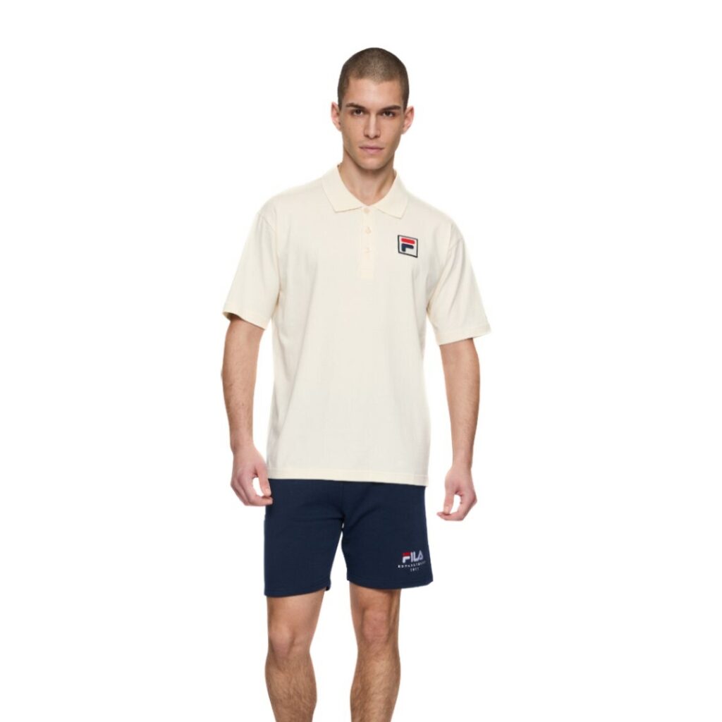 Fila BURFORD Polo Oversize - Antique White - immagine 3
