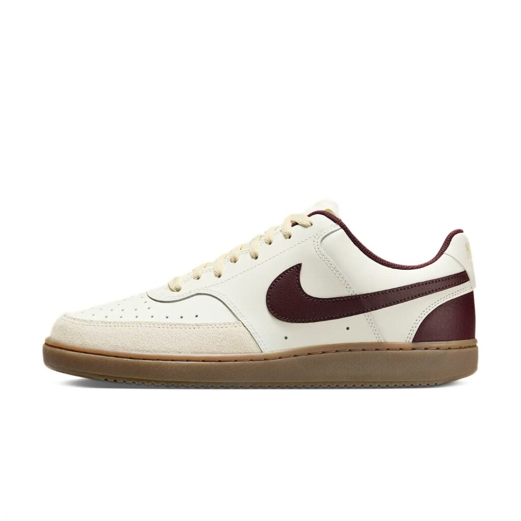 Nike Court Vision Low - Sail/Khaki/Gum Dark Brown/Burgundy Crush - immagine 2