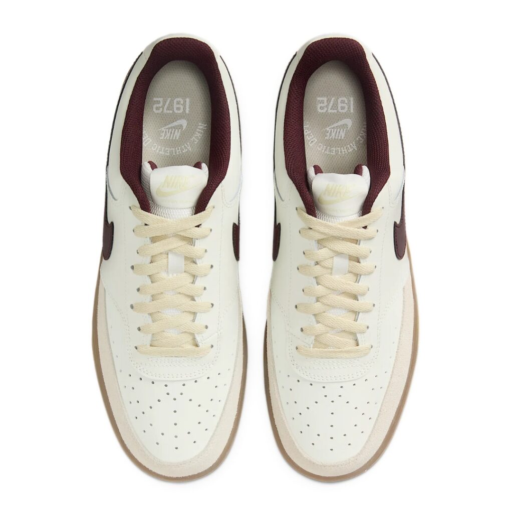 Nike Court Vision Low - Sail/Khaki/Gum Dark Brown/Burgundy Crush - immagine 6