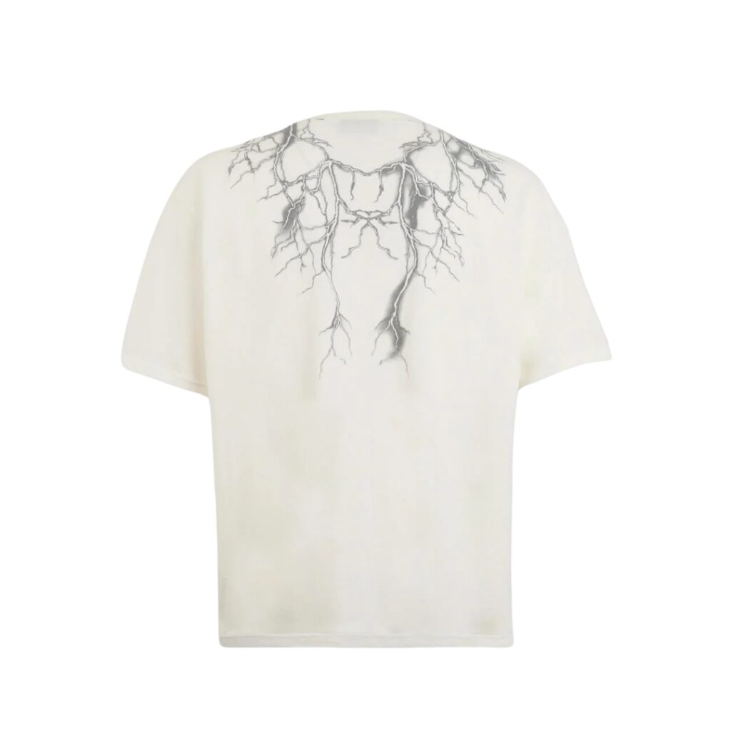 Phobia T-Shirt With Front And Back Reflective Lightning - White/Grey - immagine 2