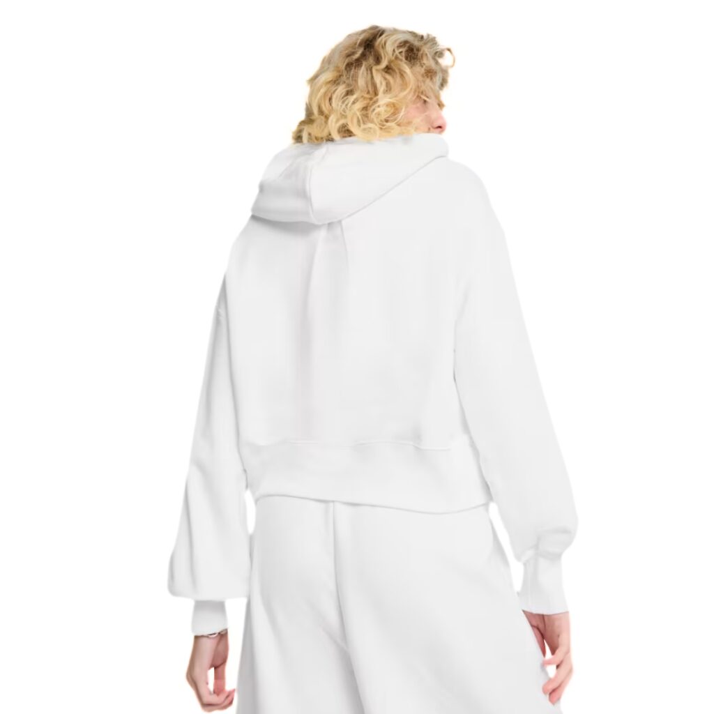 Puma Felpa Con Cappuccio Cropped WARDROBE ESS - White - immagine 3