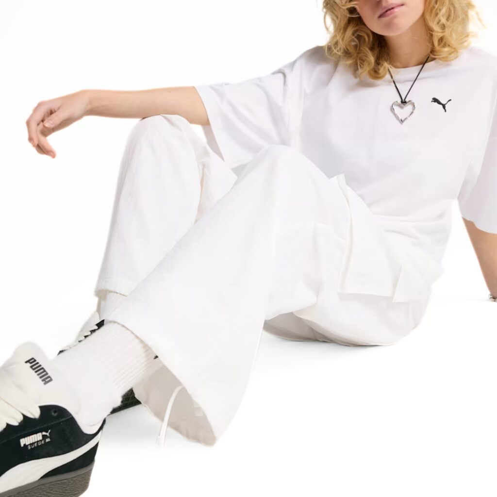 Puma Pantaloni Cargo WARDROBE ESS - White - immagine 2