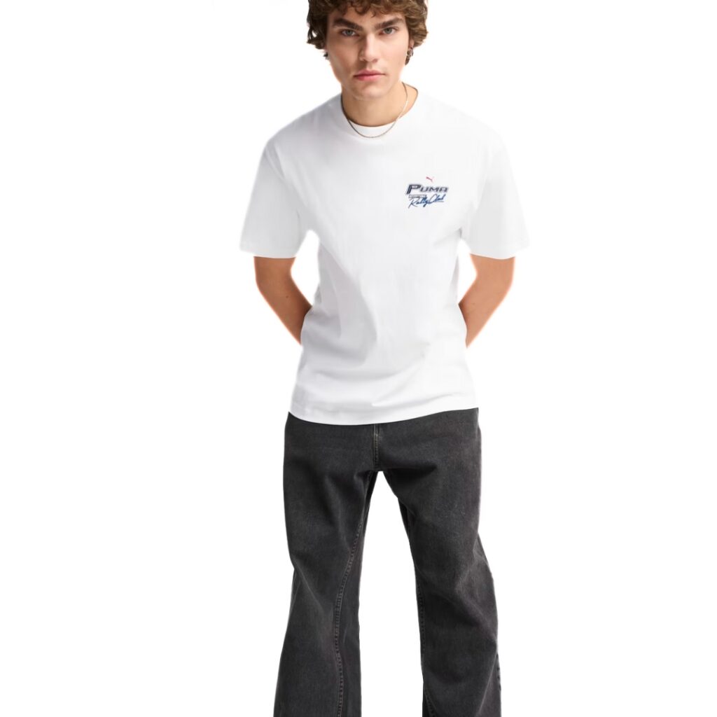 Puma T-Shirt Relaxed Moto GRAPHICS - White - immagine 3