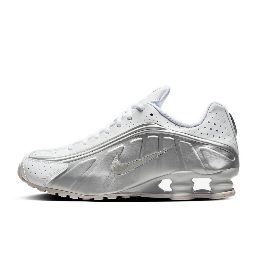 Nike Shox R4 - White/Metallic Silver - immagine 2
