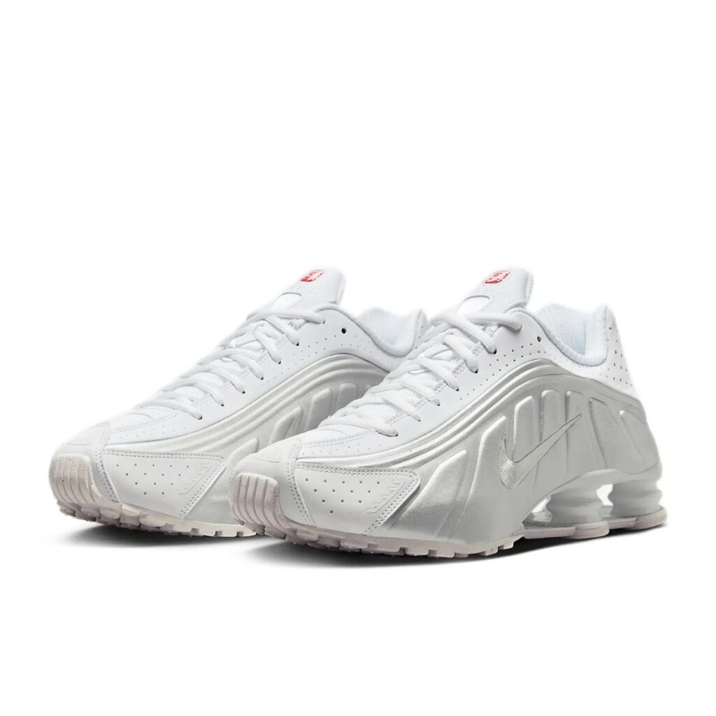 Nike Shox R4 - White/Metallic Silver