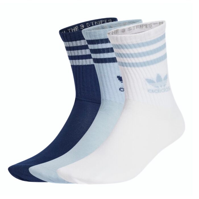 Adidas Calze Mid Cut (3 paia) – Wonder Blue/Night Indigo/White