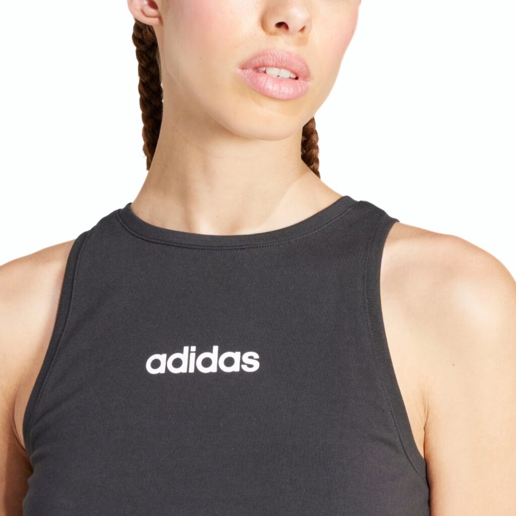 Adidas Canotta Linear Logo - Black - immagine 4